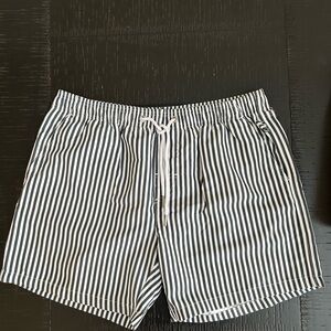 Mens The Hamptons Charcoal and White Striped Men's Shorts